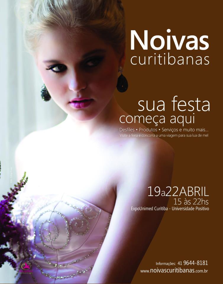 Os Melhores Profissionais para realização de eventos estarão espondo seus serviços na Feira Noivas Curitibanas, que acontece nos dia 19 a 22 de abril de ... - noivas